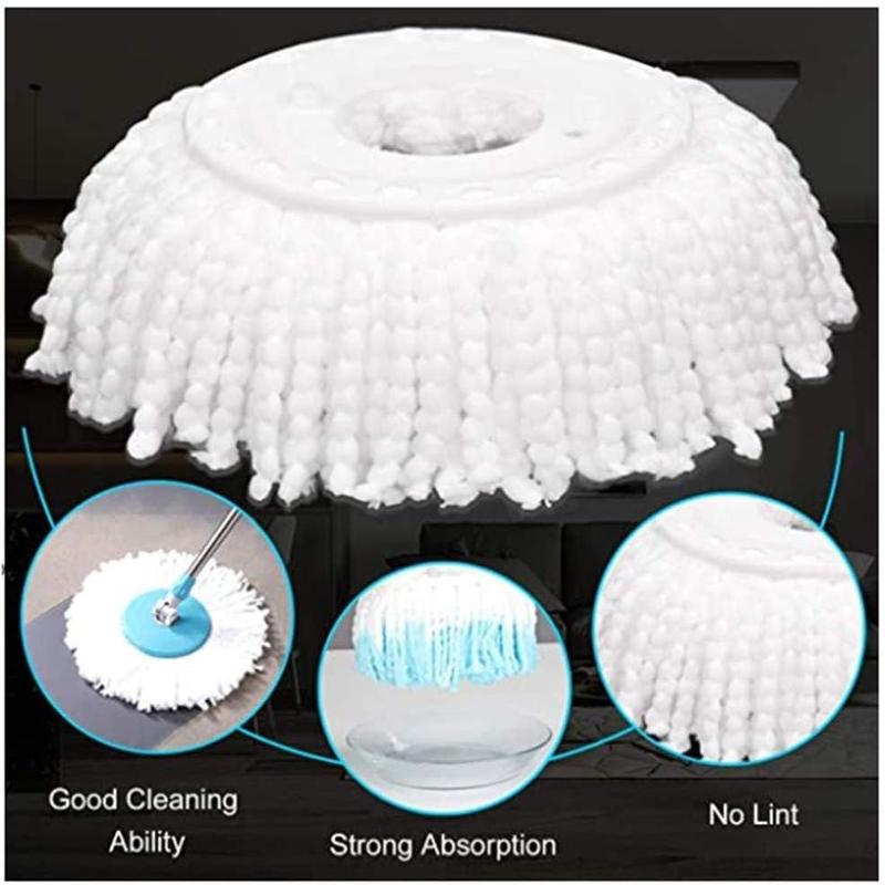 6 Pack Spin Mop Replacement Heads, [6.3 Inch,Round Shape] Microfiber Mop Refills for Easy Cleaning 360 Degrees Spin Mop, (6 Colors)