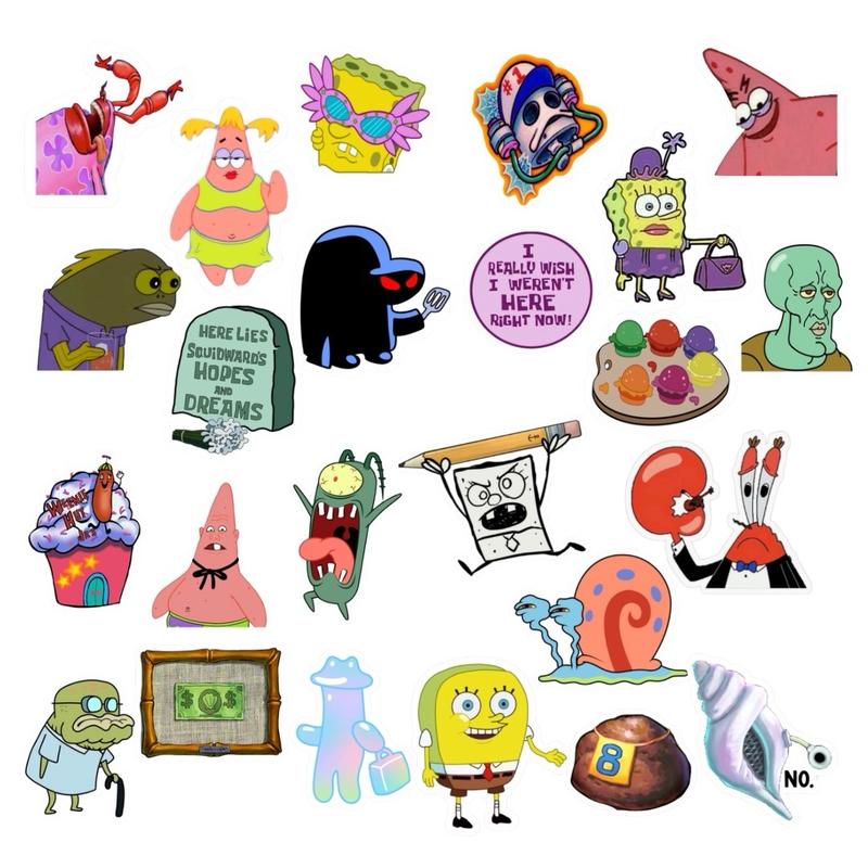 SpongeBob Sticker Pack (Waterproof) Decorative