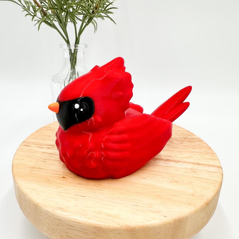 3D Printed Cardinal, Sign of Loved One, Symbol of Positive Message Good Luck Figurine