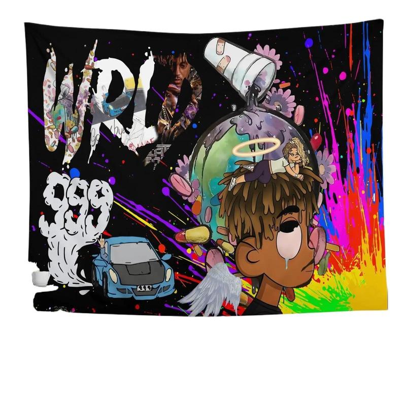 Singer Tapestry Rapper Poster Wall Hanging Art Decor for Living Room Bedroom Dorm 40x60in   Hip Hop Tapestry Banner