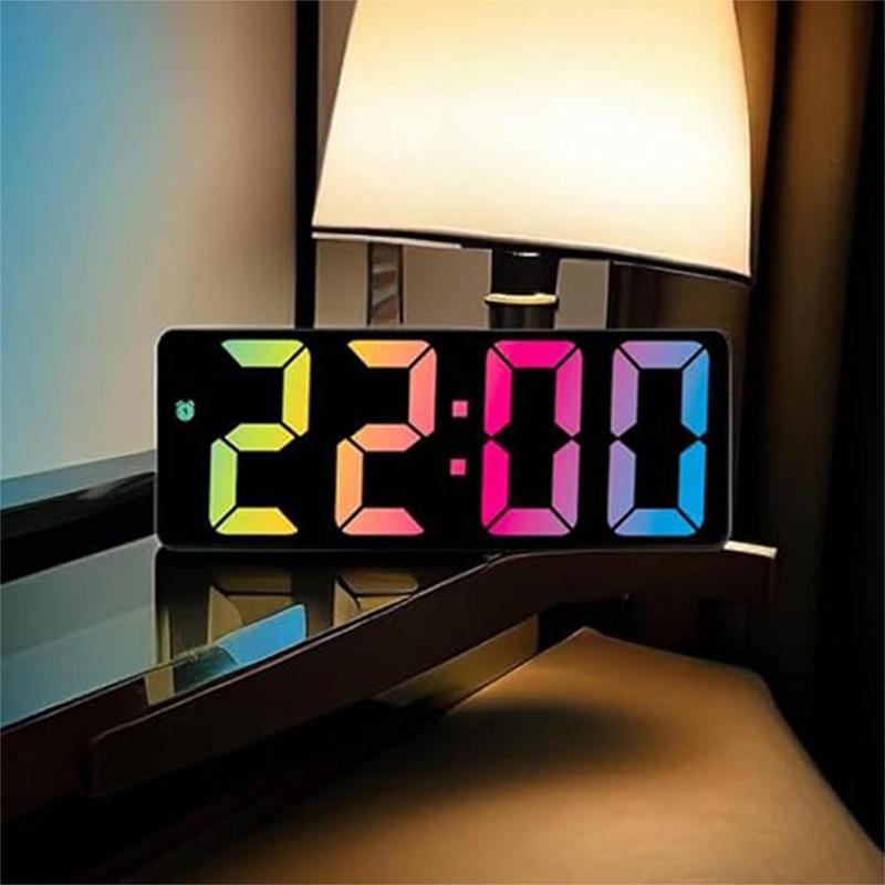 LED Electronic Clock, Creative Alarm Clock, 1 Count USB Battery Powered Large Screen Clock, Home Decor for Bedroom, Living Room (Battery Not Included)