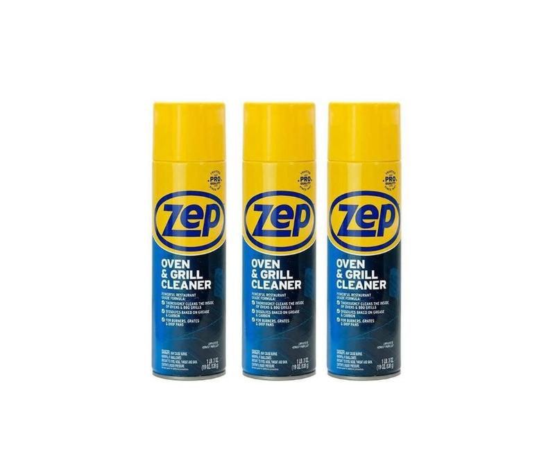 ZEP Stove Oven Cleaner (3 Pack) - Stove Oven Cleaner ZEP - Heavy Duty Oven and Grill Cleaner, 19 oz Household Spray Cleaning Cloth Stainless Steel dx08 zep