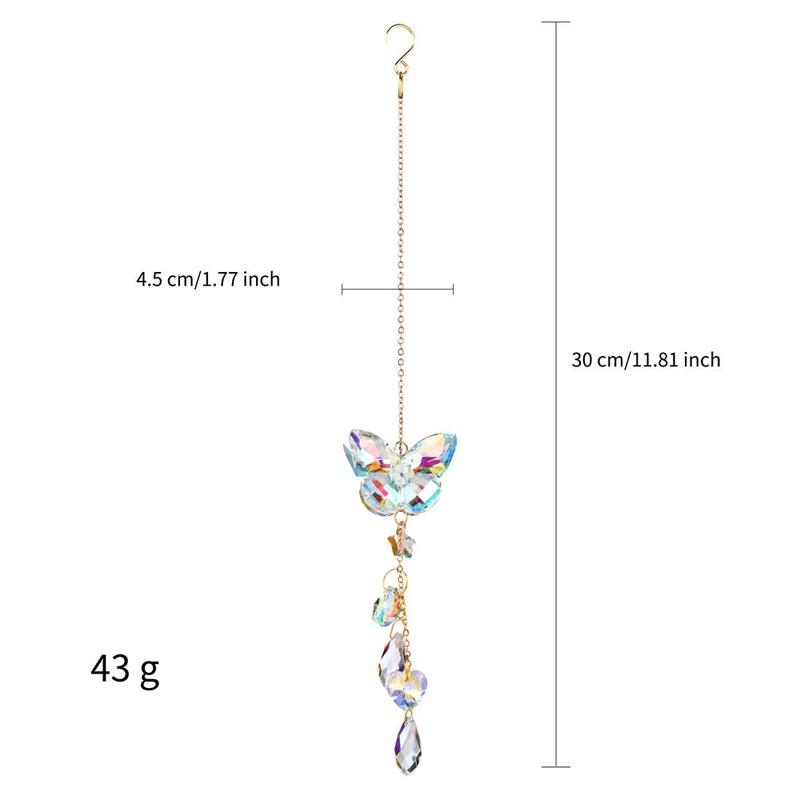 Creative Dragonfly Or Butterfly Design Hanging Decor, Artificial Crystal Sun Catcher, Hanging Decor for Home Indoor Outdoor Garden Yard, Home Decor