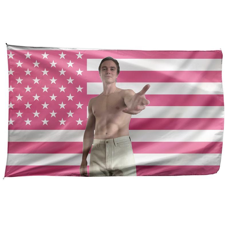 Nicholas Chavez Pink American Flag Tapestry Flag size 3x5ft, Flag Decor PrintLyle Menendez, Monsters