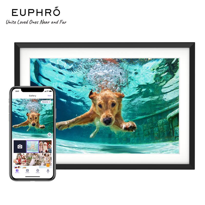 Euphro 10.1'' Digital Picture Frame with 32GB Storage, Perfect Gift for Kids & Grandparents, Digital Photo Frame with 1280x800 Touch Screen, Christmas Decor, Christmas Gift for Family Friends, Giftideas, WiFi Home Decor