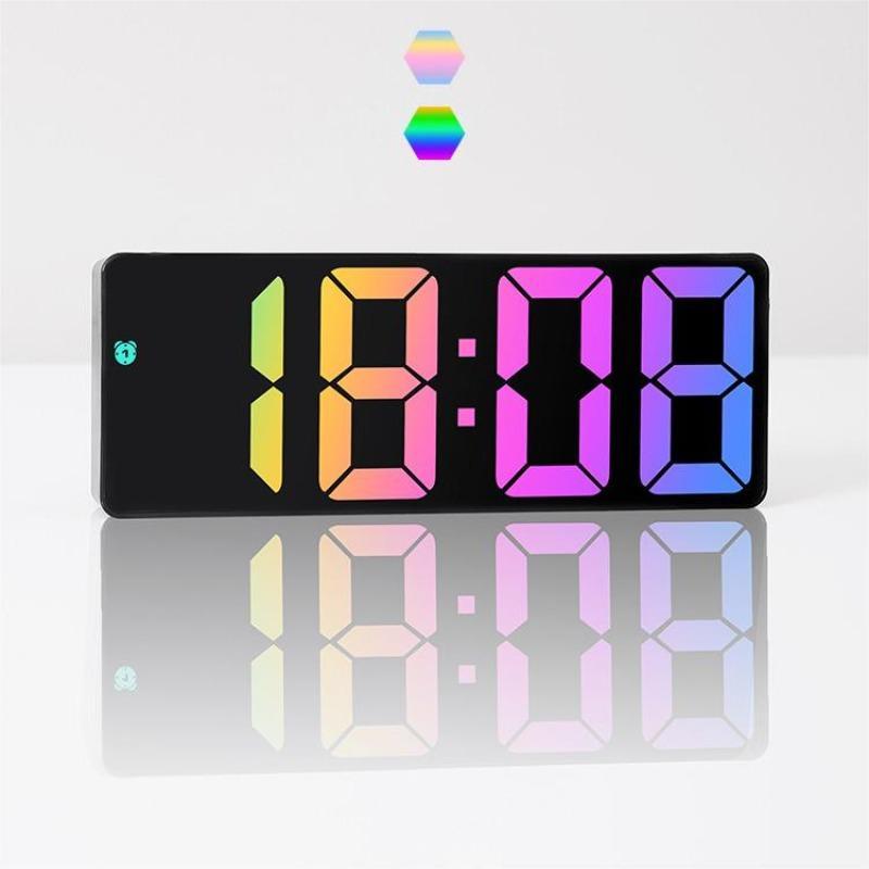 LED Electronic Clock, Creative Alarm Clock, 1 Count USB Battery Powered Large Screen Clock, Home Decor for Bedroom, Living Room (Battery Not Included)