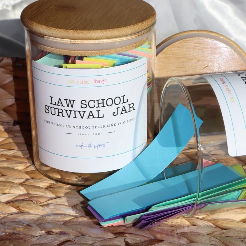 Law School Survival Jar for Law Students and Future Lawyers