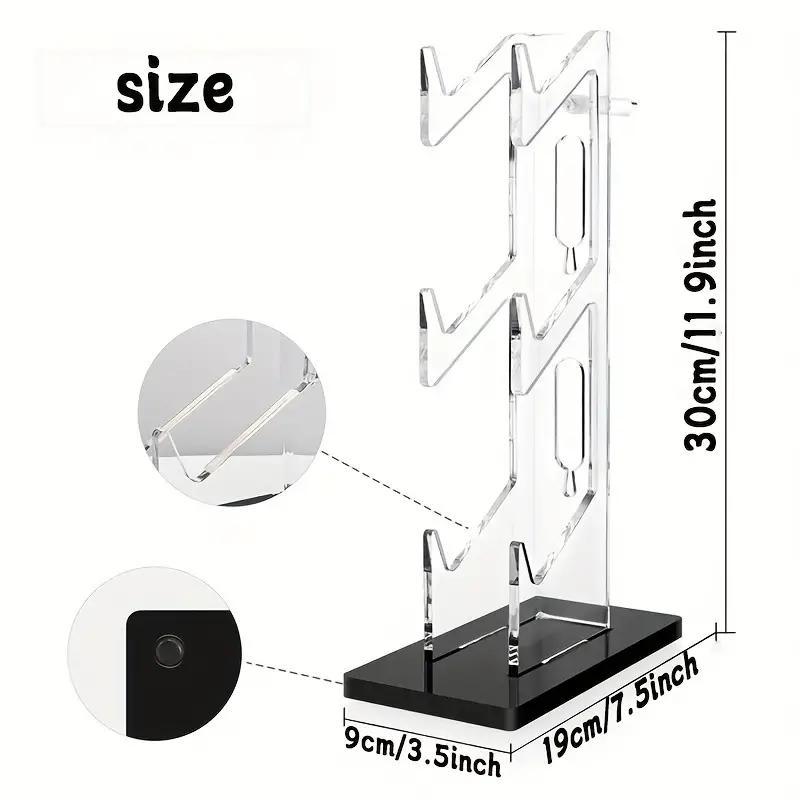 Universal 3-layer Gamepad & Headset Storage Rack, 1 Count Acrylic Storage Stand, Desktop Fashion Storage Rack for Home Office