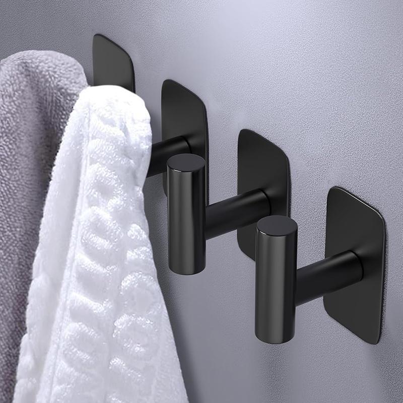 Wall Mounted Towel Hook, 2 Counts Stainless Steel Bathroom Hook, Waterproof Bathroom Hook for Coat, Clothes, Kitchen, Bathroom