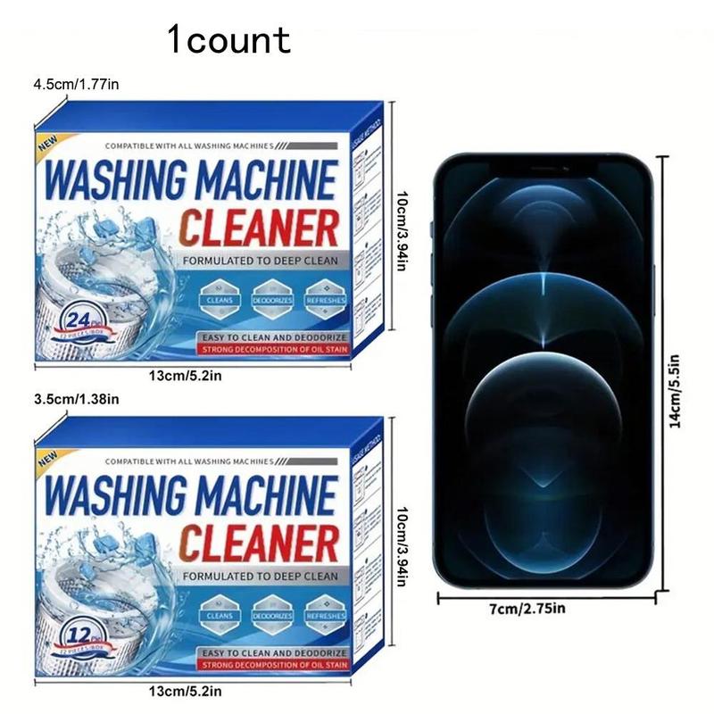 Cleaning Gadgets Washing Machine Cleaner, 12 24pcs Home Essentials Deep Cleaning Tablets for Front Loader Top Load Washer, Household Essentials, Cleaning Supplies, Summer Essentials