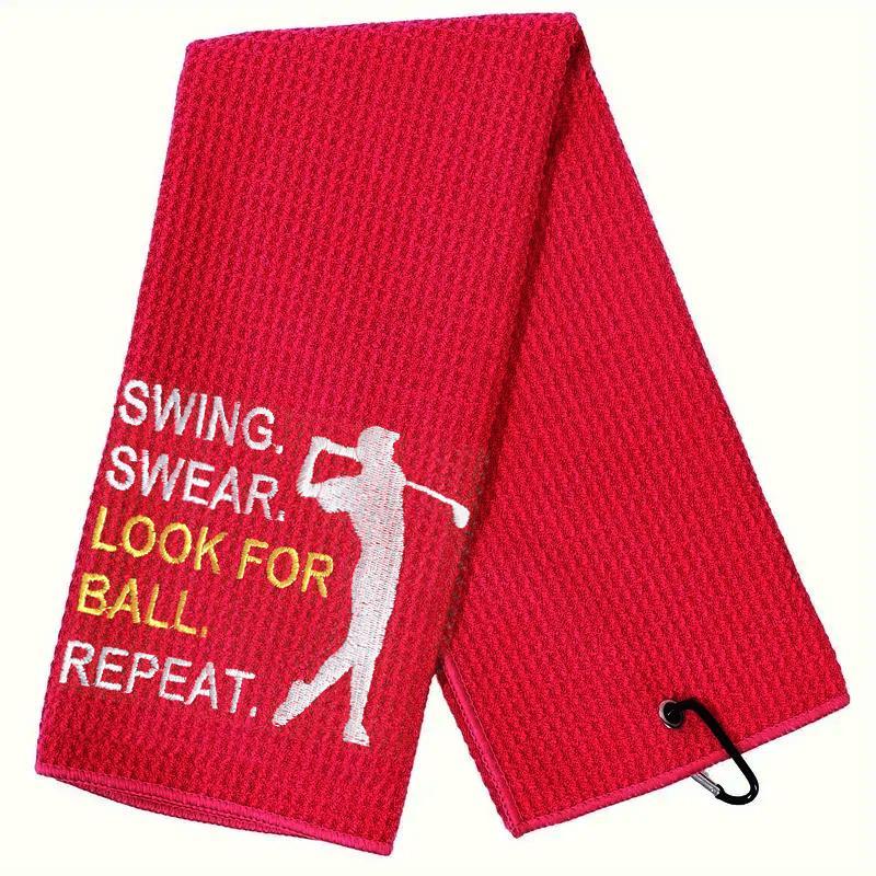 Golf Towel, Soft Absorbent Golf Towel with Clip, Portable Golf Towel for Outdoor Sports, Christmas, Christmas Gift