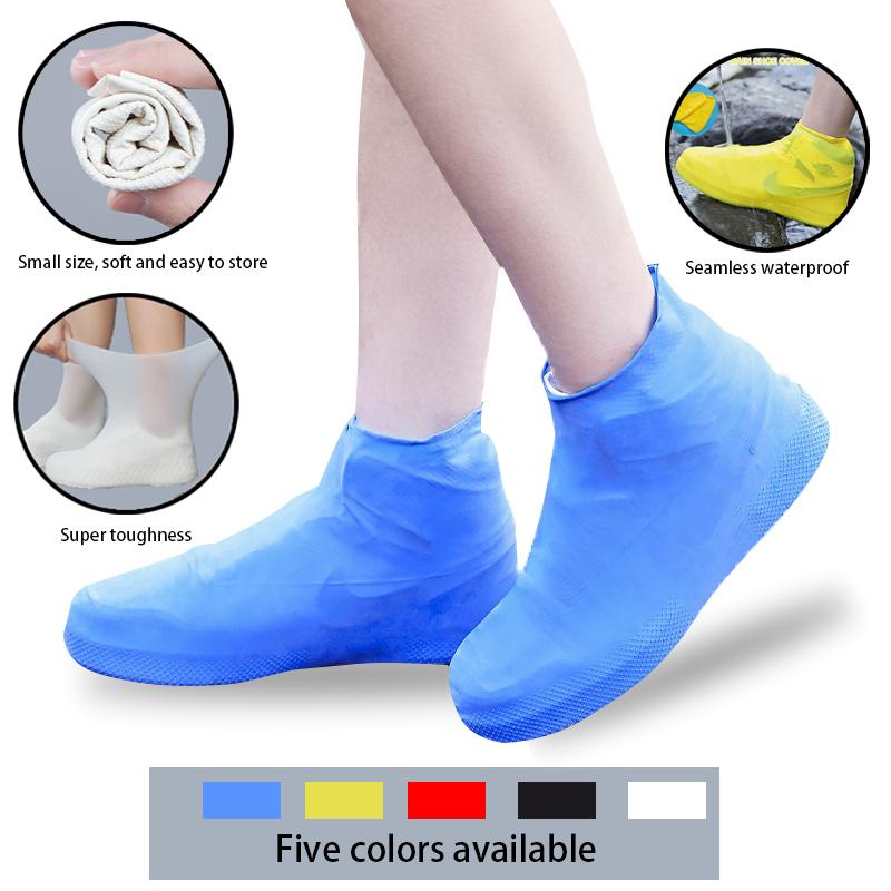 3 pairs of waterproof shoe covers, reusable waterproof latex shoe covers, non-slip rain boots protectors, suitable for outdoor use waterproof shoe covers, unisex rain boot covers