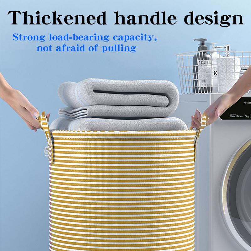 Large Laundry with Handles Hamper Laundry Basket Dirty Clothes Basket Foldable Home Bathroom Storage Bucket Clothes Storage Dormitory Sorting Laundry Basket Organiser