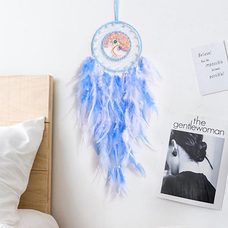 Dream Catcher for Ramadan Decor, 1 Count Feather Decor Dream Catcher, Hanging Decor for Home Living Room Room, Ramadan Decorations, Holiday Gift for Friends