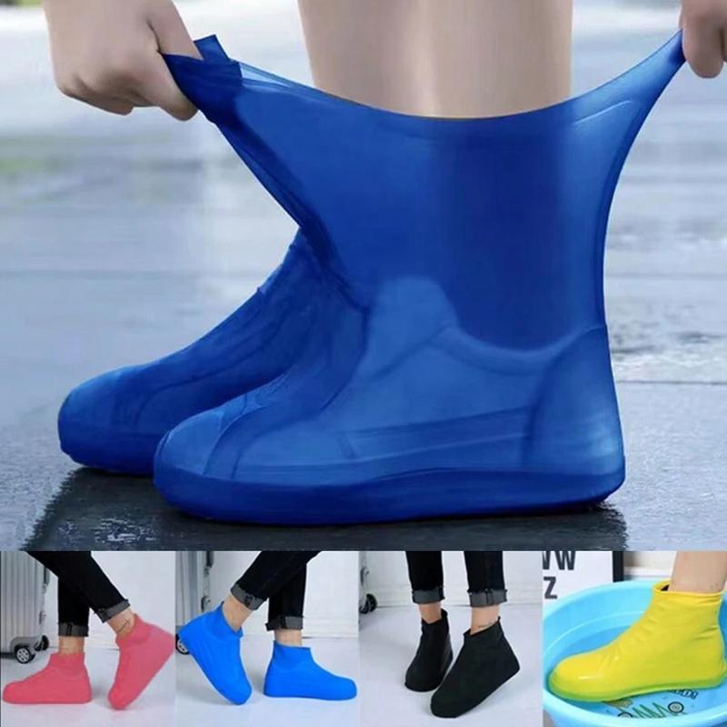 3 pairs of waterproof shoe covers, reusable waterproof latex shoe covers, non-slip rain boots protectors, suitable for outdoor use waterproof shoe covers, unisex rain boot covers