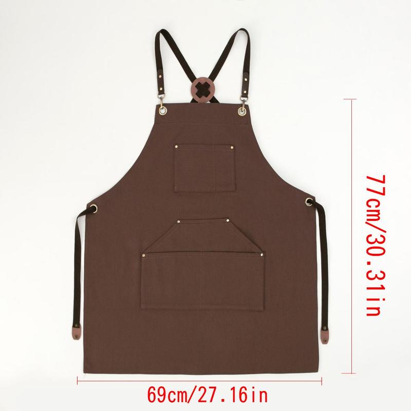 Solid Color Sleeveless Apron with Pocket, Breathable Anti-spill Apron, Multi-purpose Kitchen Apron, Home Care Supplies for Home Use