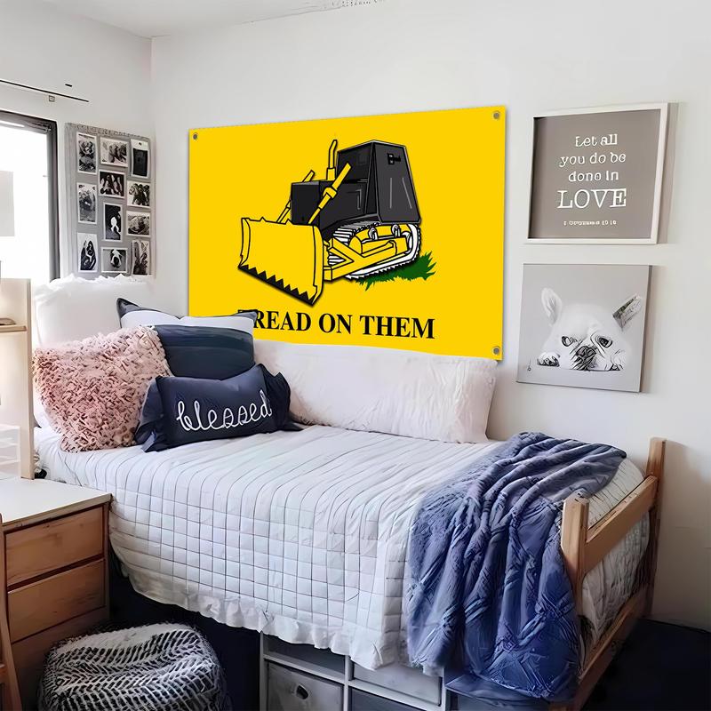 Tread On Them Flag 3x5 Ft Funny Man Cave Wall Banner for Room Teen Girls Indoor Outdoor Party Bedroom and College Dorm Wall Tapestry Gifts