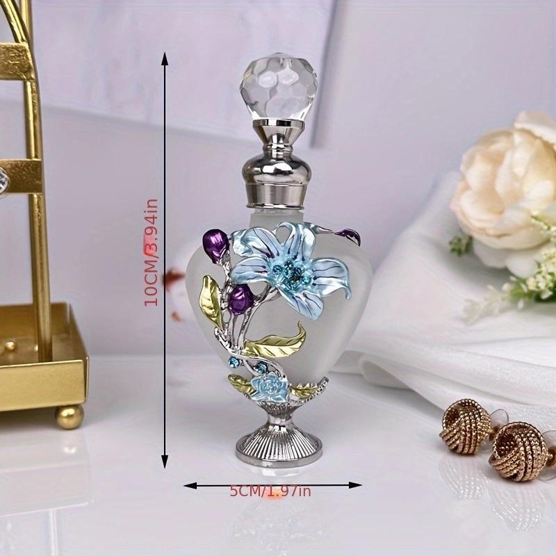 10ml Heart Shaped Orchid Perfume Bottle, 1 Count Refillable Empty Perfume Bottle, Storage Bottle for Essential Oil Perfume Jewelry, Home Decor