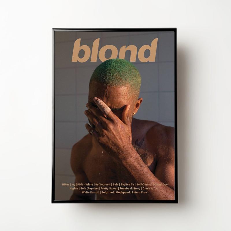 Frank Ocean Poster, Blond Poster, Blond Album, Music, Album Cover, Wall Art, Home Decor