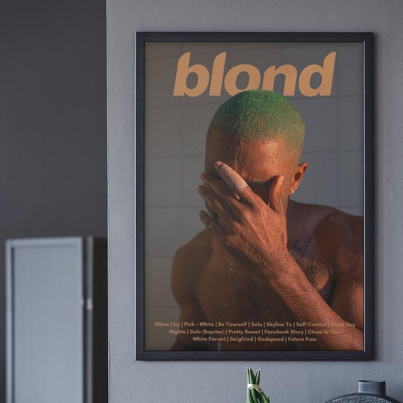 Frank Ocean Poster, Blond Poster, Blond Album, Music, Album Cover, Wall Art, Home Decor