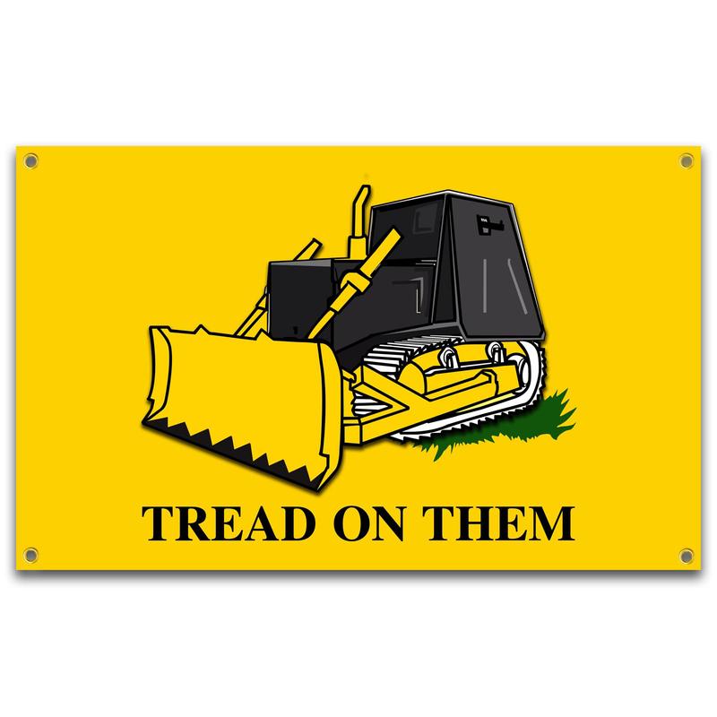 Tread On Them Flag 3x5 Ft Funny Man Cave Wall Banner for Room Teen Girls Indoor Outdoor Party Bedroom and College Dorm Wall Tapestry Gifts