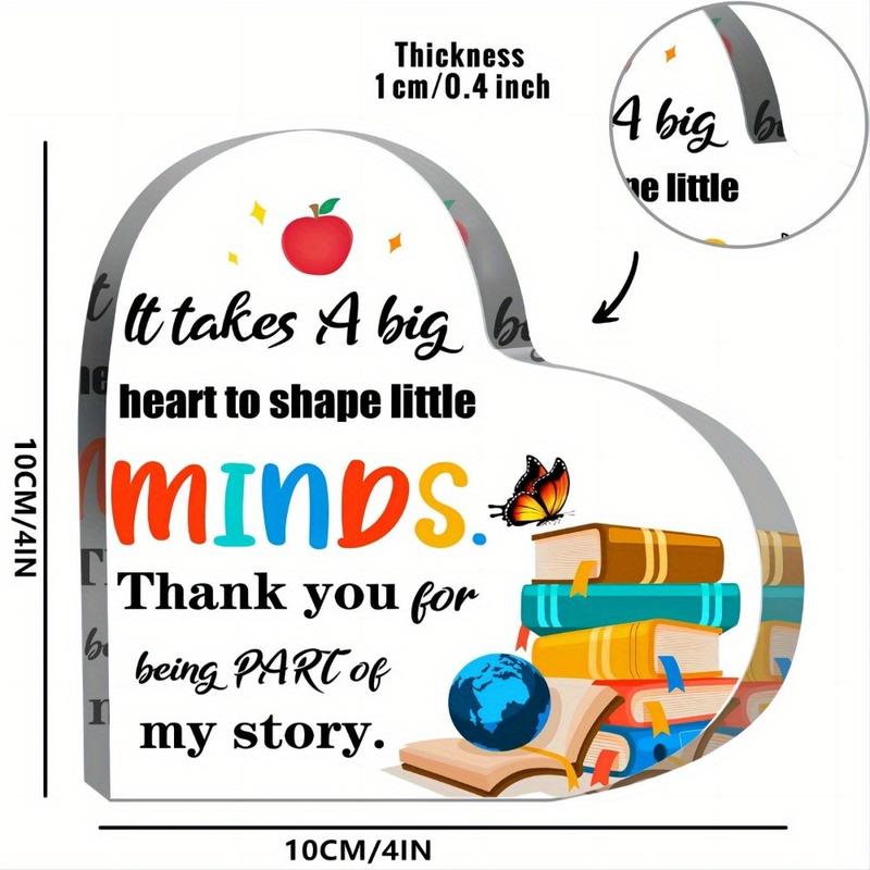 Thank You Gifts for Teacher, Teacher Appreciation Week Gifts, Acrylic Keepsake and Paperweight Gift for Women Teacher, Best Teacher Gifts from Students, Teacher Birthday Gifts, Teacher Gift Ideas