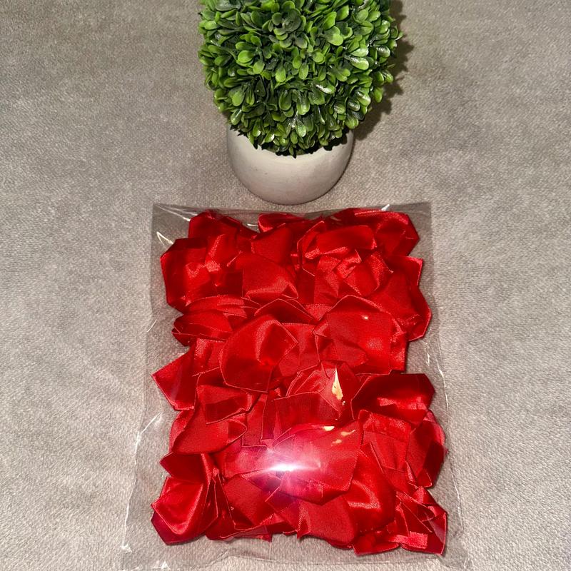 100 Pack Pre-fabricated ribbon Rose petals to make Eternal Roses