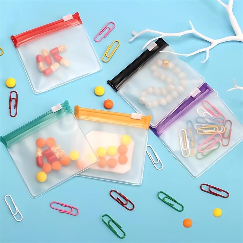 Clear Zipper Pill Storage Bag, 7 Counts set Reusable Pill Organizer, Portable Pill Storage Bag for Travel, Home Organizer for Pill & Small Item