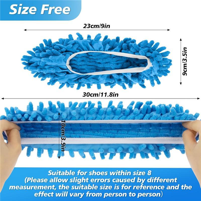 10 Mop Slippers for Floor Cleaning - Size 8 Mop Socks Women Mopping Cleaning Socks Feet Foot Mopping Dusting Slippers Dust Mopping Shoes shoe cover