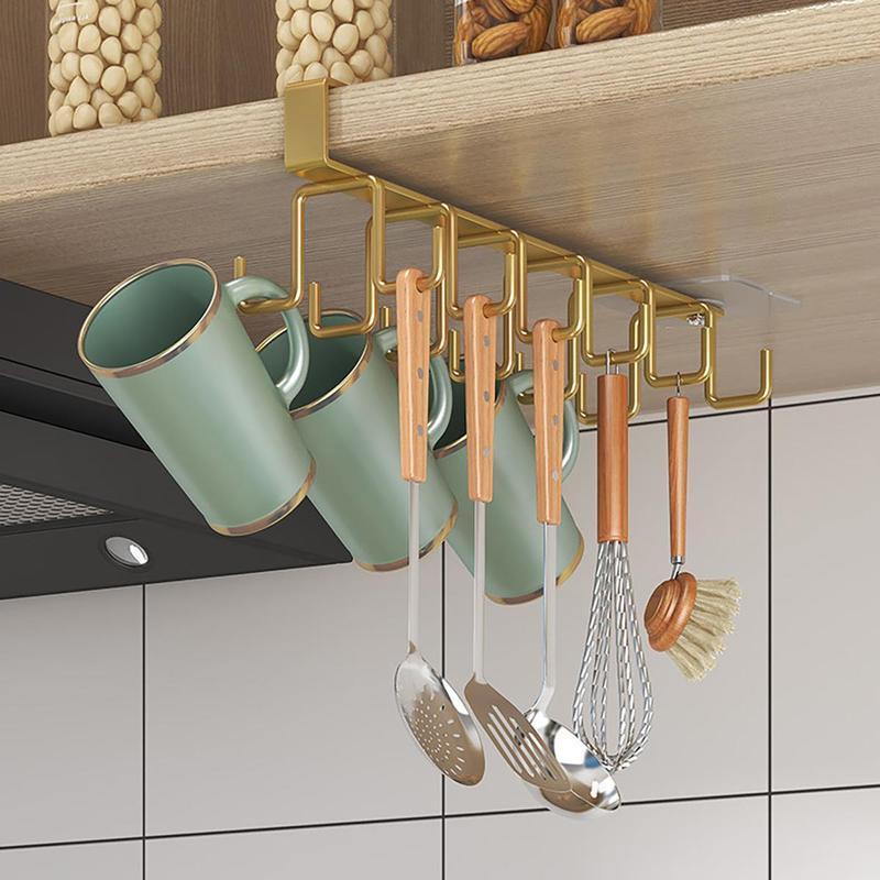 Bathroom Kitchen Hanging Storage Rack, Multifunctional Towel Cup Storage Rack, Towel Cup Holder for Kitchen Bathroom Bedroom, Home Organizer