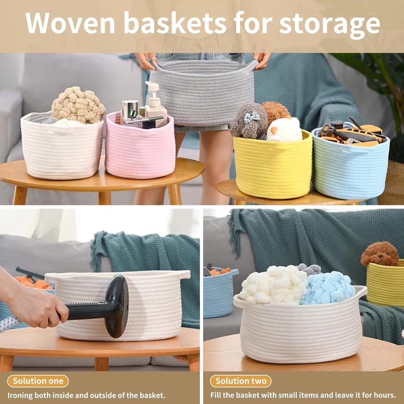 Container for Gifts Empty, Decorative Organizer Bins Box for Pet Dog Toys Baby Essentials Snack Diaper Towel Cute Woven Storage Basket with Handle,