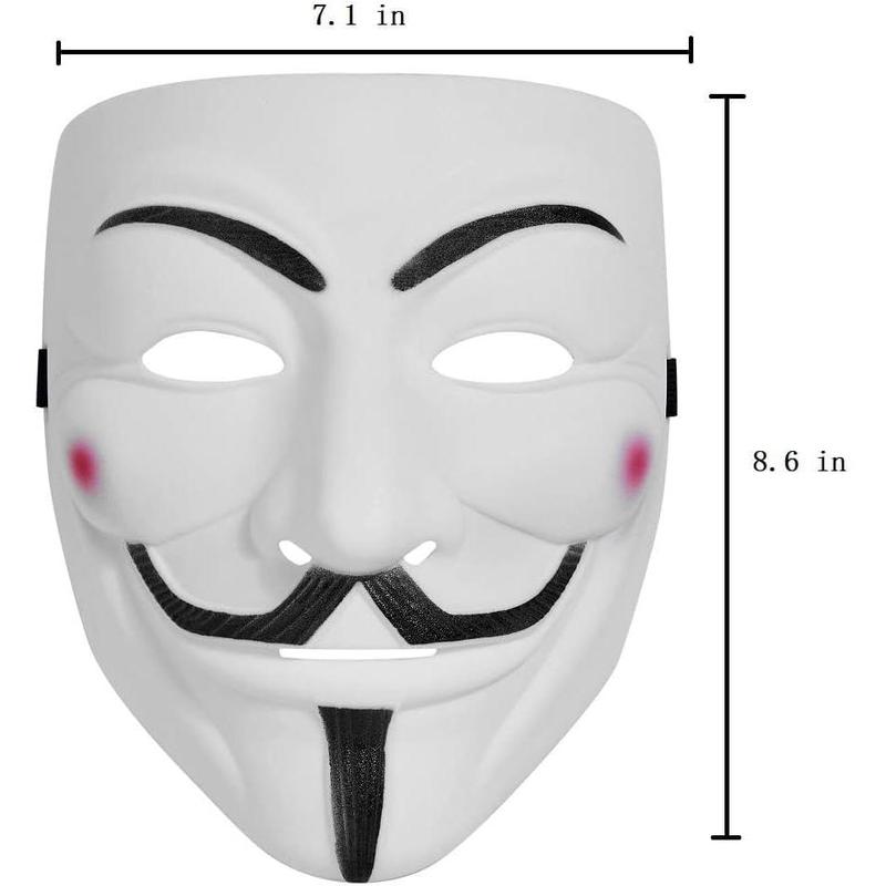 Hackers mask white V for Vendetta Halloween face mask Costume Cosplay Party