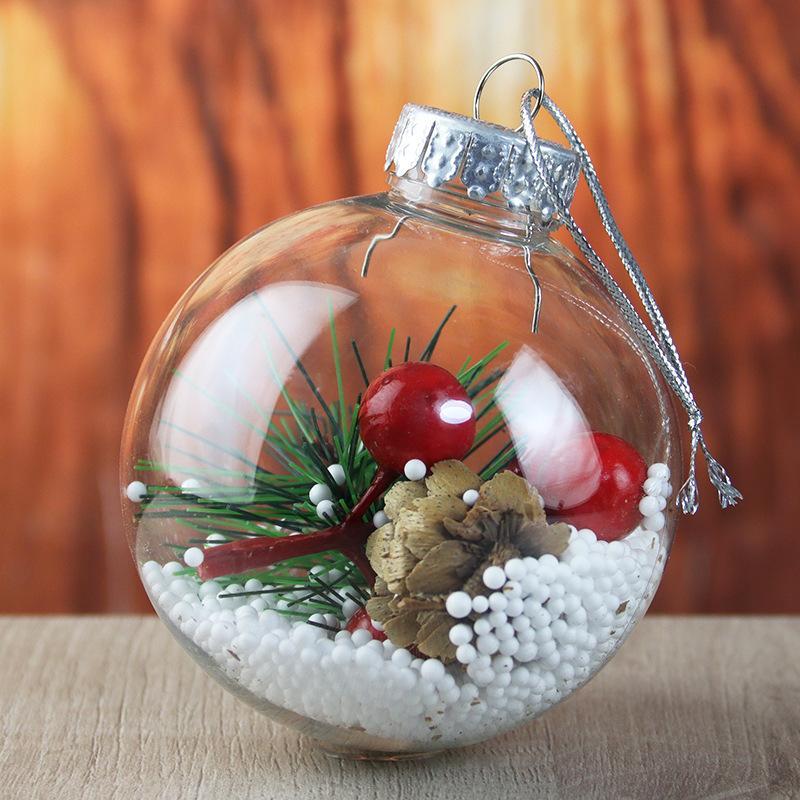 Clear Christmas Ball Ornament, 12pcs box 6cm Christmas Ball Decoration, Christmas Tree Hanging Decoration, Festive & Party Supplies