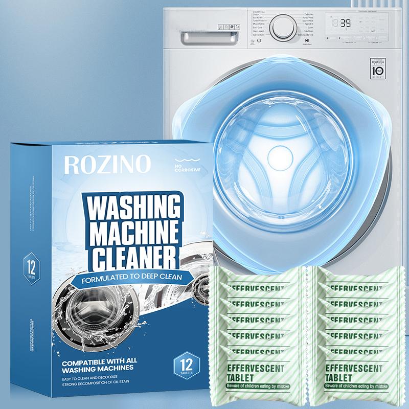 Washing Machine Cleaner & Descaler 12 Pack - , septic tank safe and environmentally friendly deodoriser, cleans drum interiors and drum seals