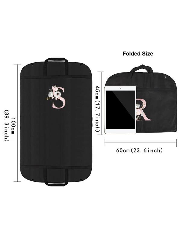 Letter Pattern Clothes Dust Cover, Portable Dustproof Clothes Storage Bag for Travel, Hanging Garment Bags, Travel Organizers for Wedding Dress & Suit Coat