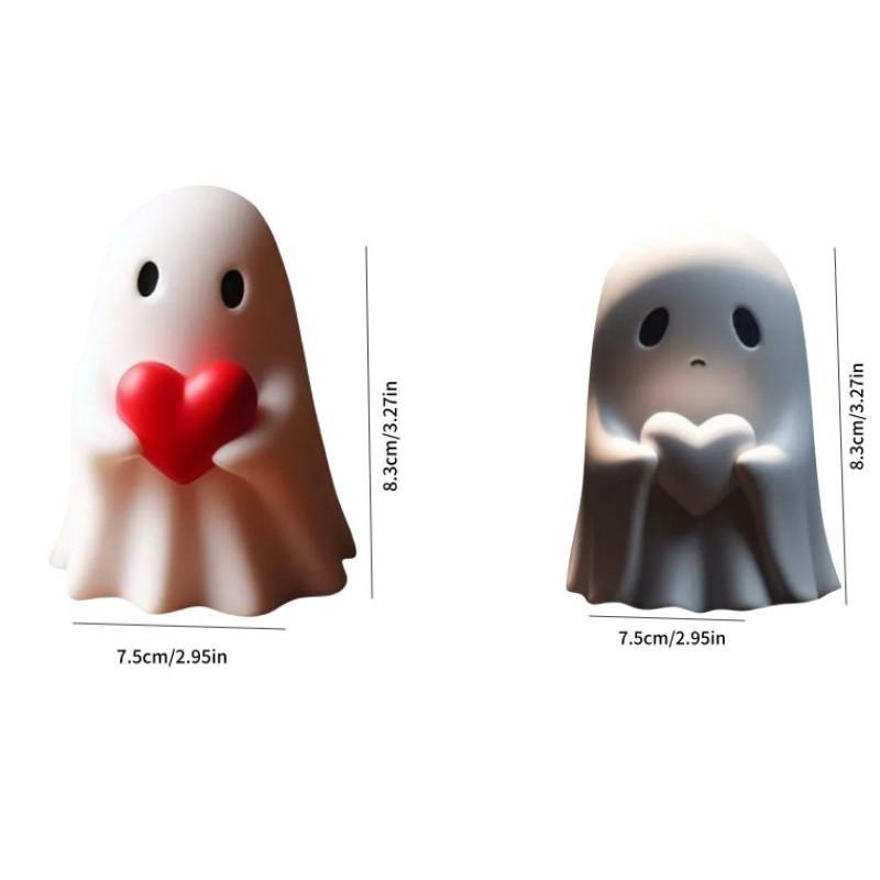 Cute Ghost Design Ornament, 1 Count Cute Cartoon Ghost Ornament, Decorative Ornament for Home Office Desk, Home Decor