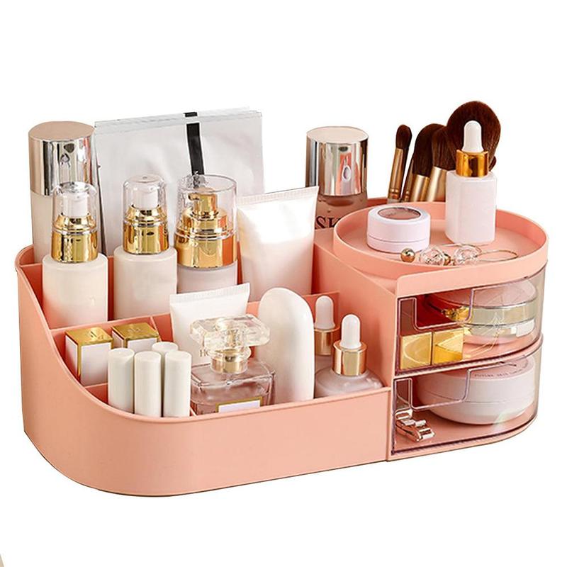 Cosmetic Storage Box, 1 Count Desktop Makeup Organizer, Makeup Organizer for Home Bedroom Dressing Table, Summer for Gift