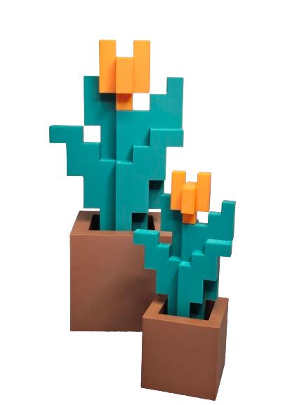 Minecraft Inspired Tulip 3d Printed With Pot - Minecraft Decor - Fake Plant - Decorative - Nature