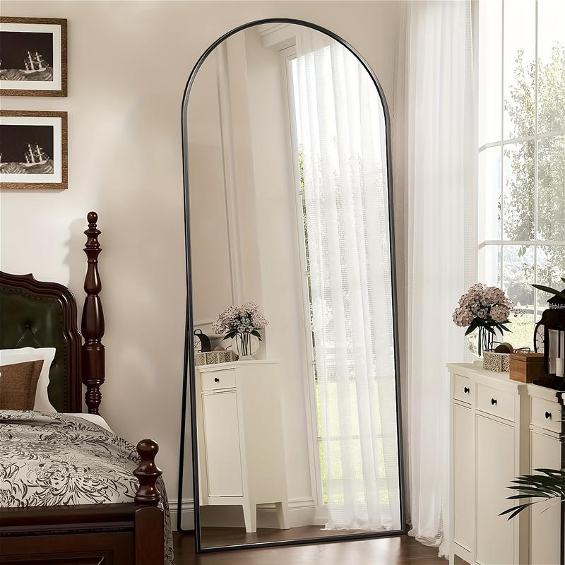 71x30 71x26 Full Length Mirror, Arched Floor Length Mirror, Oversized Standing Mirror, Hanging or Leaning Against Wall Mounted Mirror, Large Full Body Mirror with Aluminum Frame for Bedroom