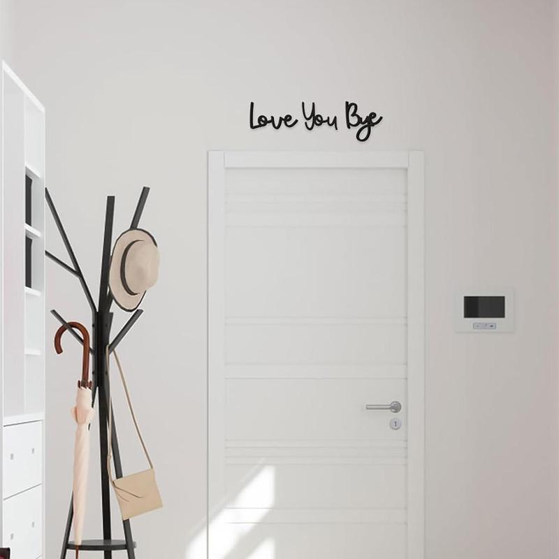 Love You Bye Sign, 1 Set Modern Wall Decor, Wall Art Ornaments for Home Living Room Bedroom Office, Bedroom Refresh Decor, Home Decor Ideas