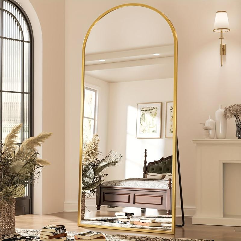 71x30 71x26 Full Length Mirror, Arched Floor Length Mirror, Oversized Standing Mirror, Hanging or Leaning Against Wall Mounted Mirror, Large Full Body Mirror with Aluminum Frame for Bedroom