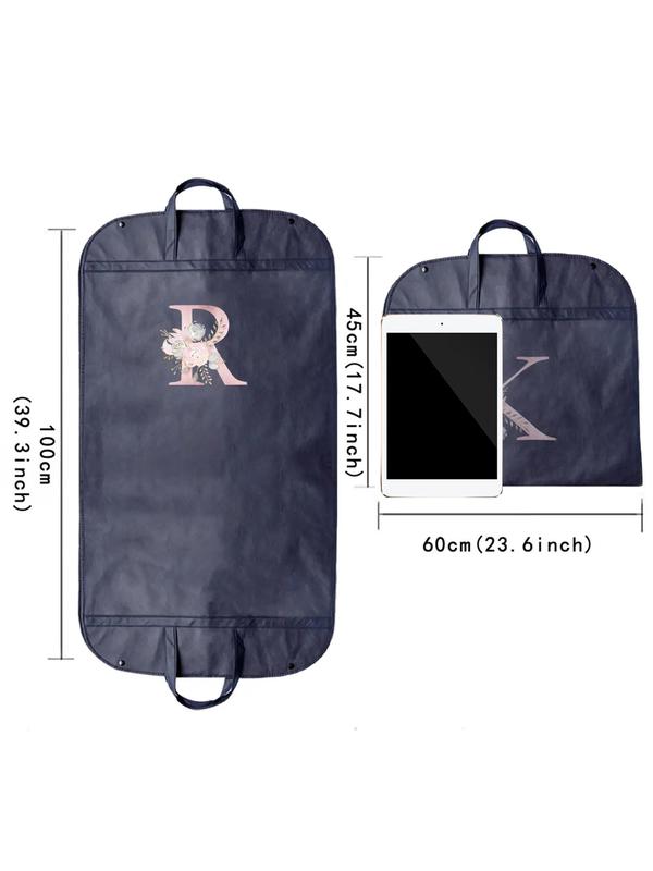 Letter Pattern Clothes Dust Cover, Portable Dustproof Clothes Storage Bag for Travel, Hanging Garment Bags, Travel Organizers for Wedding Dress & Suit Coat