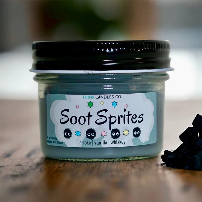 Soot Sprites Candle | Hand Poured Vegan Wax Blend Candle | 9 oz, 4 oz, 2 oz Snap Bar