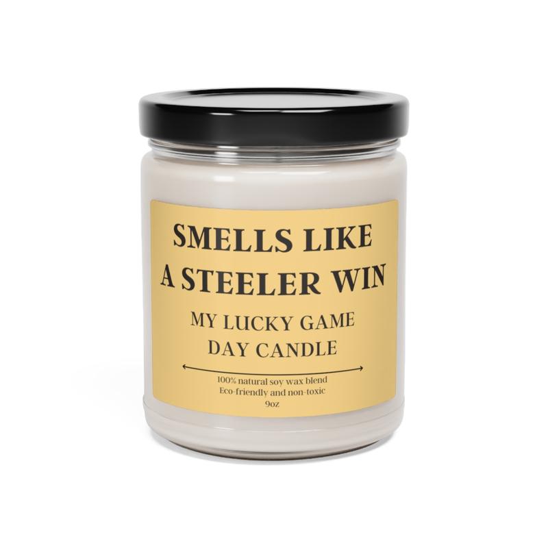 Smells Like a Steelers Win Candle Unique Gift, Steelers Candle NFL 9oz, Pittsburgh Football Fan