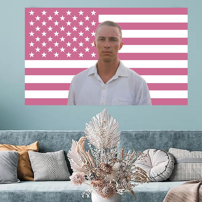 Drew Flags 3x5ft Starkey rafe cameron American Flag Pink Tapestry, College Dorm Bedroom Living Room Decor with Brass Grommet for Easy Hanging