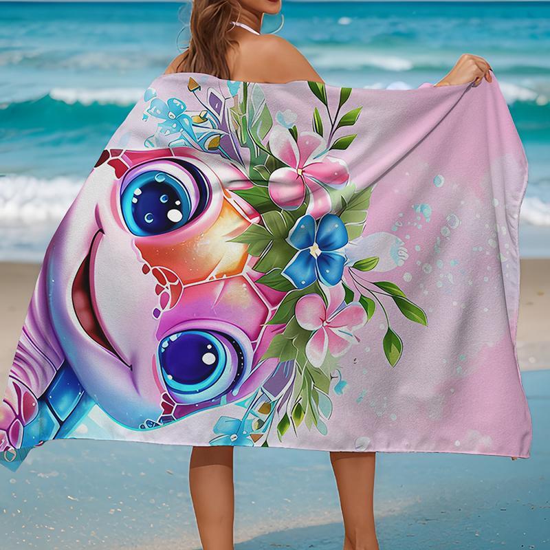 Cartoon Turtle Pattern Beach Towel, Beach Blanket, Mat, 1 Count Super Absorbent Swimming Towel, Comfortable Beach Towel, Beach Blanket, Mat, Fashionable Swimming Pool Towel, Gifts