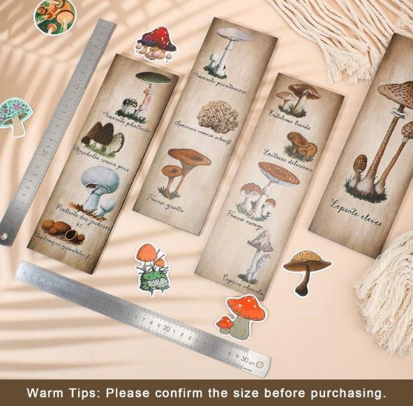 4 Pack Mushroom Wall Decor Vintage Mushroom Wall Art Sign Rustic Wooden Mushroom Kitchen Decor Mushroom Poster Hanging Fungus Aesthetic Art for Bedroom... Size:11 x 3.5 Inch