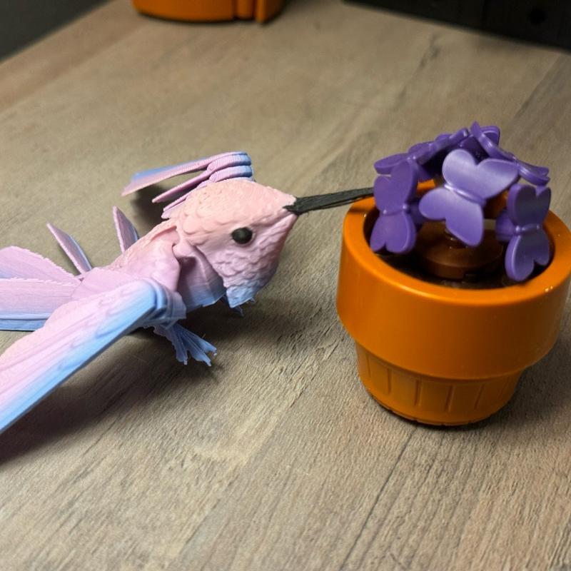 Hummingbird articulated 3D print figurine