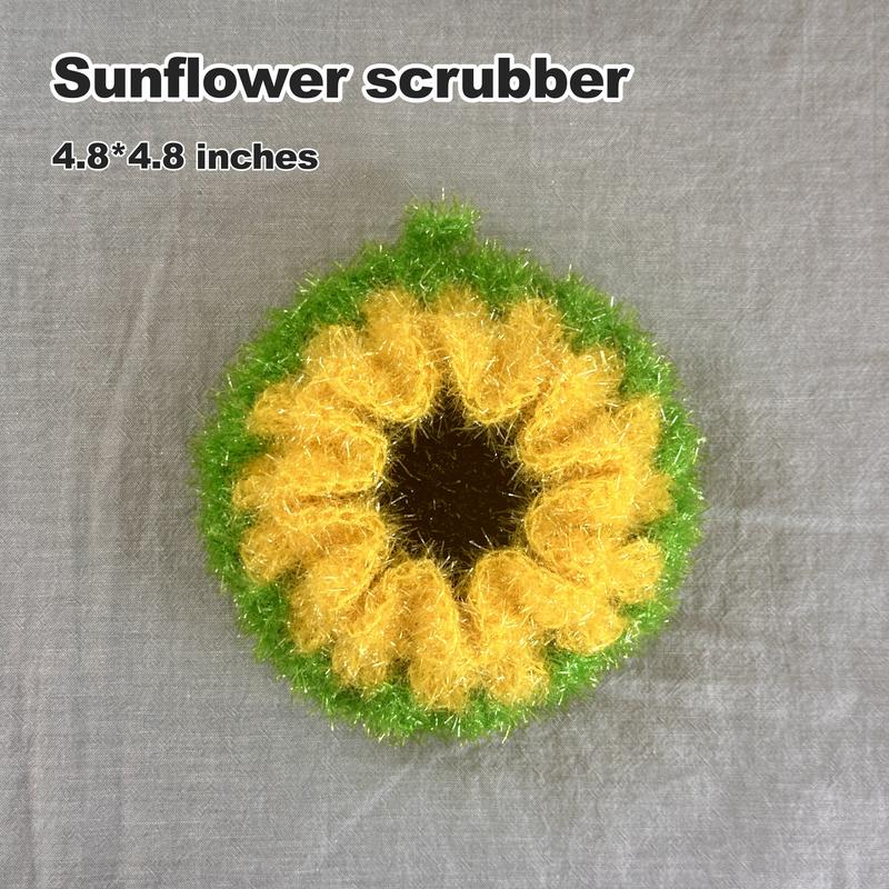 Scratch-Free Hand-Knitted Multipurpose Dish Scrubbers Set for Kitchen Dish Washing, Bathroom, Household Cleaning, Rags Washcloth Sponges