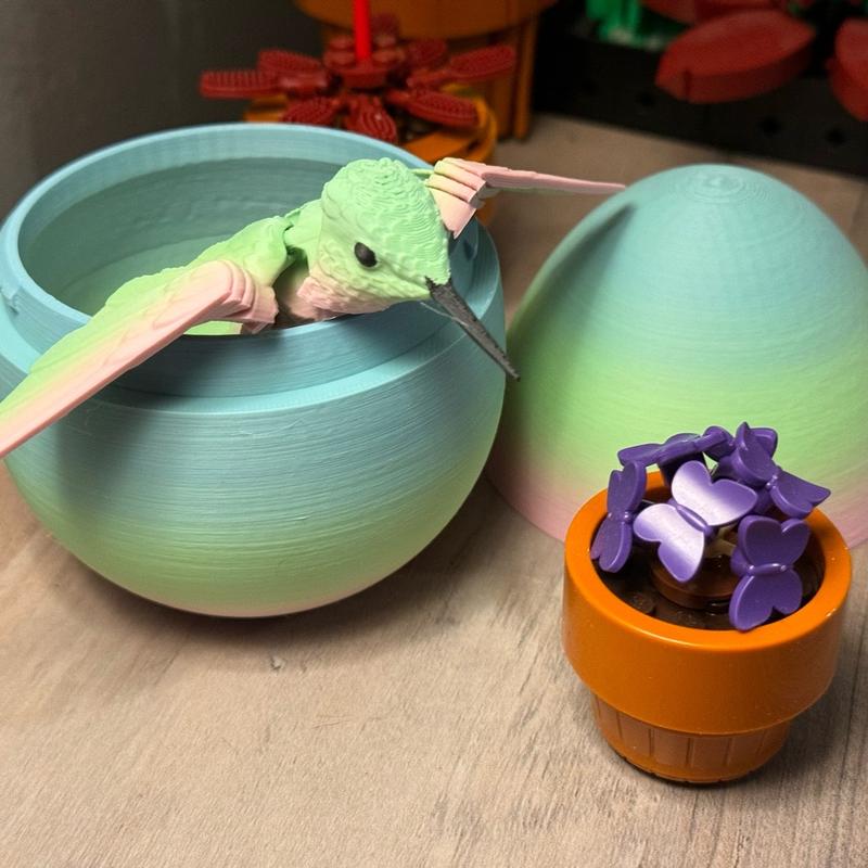 Hummingbird articulated 3D print figurine